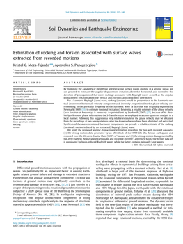 Estimation of Rocking and Torsion Associated with Surface Waves Extracted from Recorded Motions