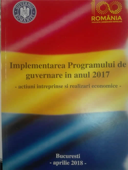 Implementarea Programului De Guvernare În Anul 2017 - Acţiuni Întreprinse Şi Realizări Economice