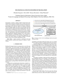 Multilingual End-To-End Speech Translation