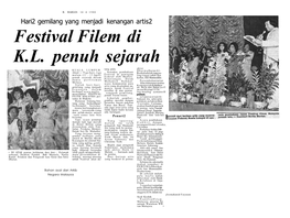 Festival Filem Di K.L. Penuh Sejarah Tang Pula