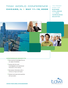 TDWI World Conference Chicago 2008 Downloadable Brochure