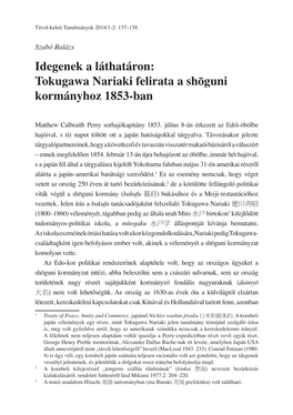 Idegenek a Láthatáron: Tokugawa Nariaki Felirata a Shōguni Kormányhoz 1853-Ban