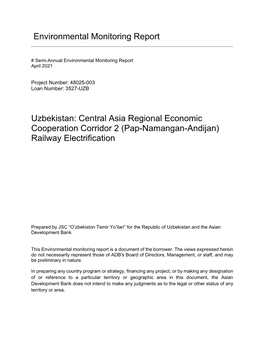 Environmental Monitoring Report Uzbekistan