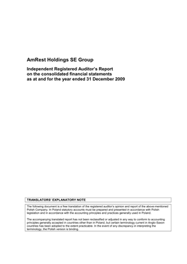 Amrest Holdings SE Group