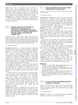 113 a Case of Suspected Autoimmune Encephalitis Secondary to Nivolumab