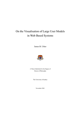 On the Visualisation of Large User Models in Web Based Systems