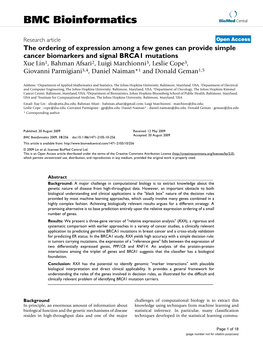 BMC Bioinformatics Biomed Central