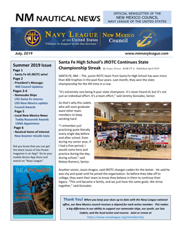 Summer 2019 Newsletter