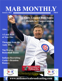 January 2012 FREE Cubs Legend Ron Santo Heads to Cooperstown