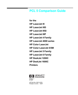 PCL 5 Comparison Guide