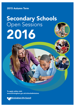 Secondary Schools Open Sessions 2016