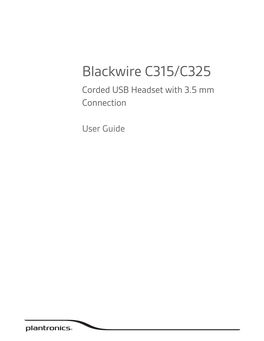 Blackwire C315/C325 Corded USB Headset with 3.5 Mm Connection