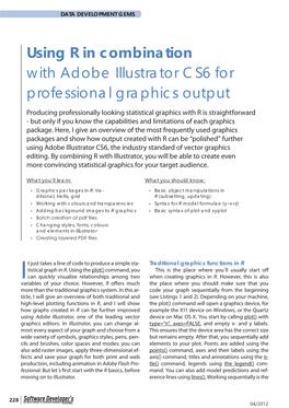 Using R in Combination with Adobe Illustrator CS6 for Professional