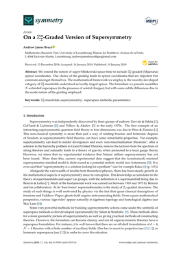 On a Z2n-Graded Version of Supersymmetry