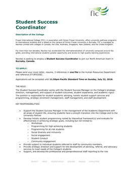 Student Success Coordinator