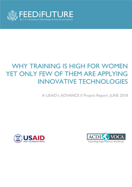 Why Training Is High for Women Yet Only Few of Them Are Applying