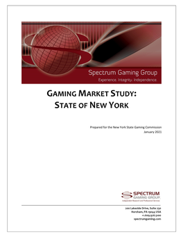 Gaming Market Study: State of New York – Main Report