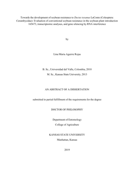 Towards the Development of Soybean Resistance to Dectes