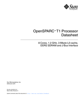 Opensparc T1 Processor Datasheet • March 2006 Figures