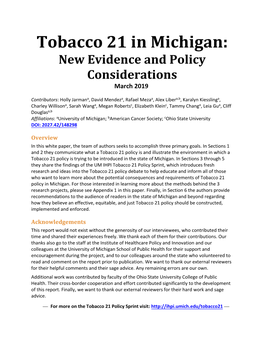 Tobacco 21 White Paper Mar.2019.Pdf