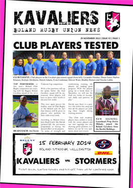 Boland Rugby Union News