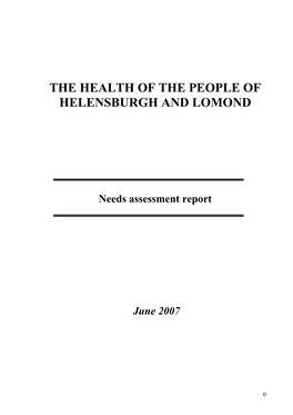 The Health of the People of Helensburgh and Lomond