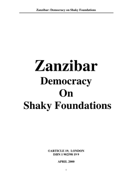 Democracy on Shaky Foundations