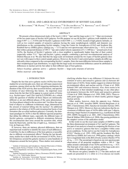 Local and Large-Scale Environment of Seyfert Galaxies E