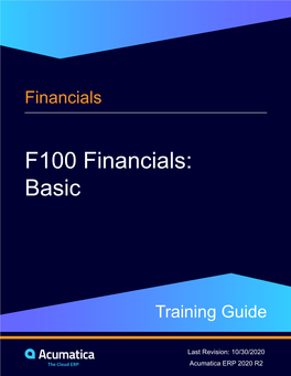 F100 Financial Basics 2020 R2