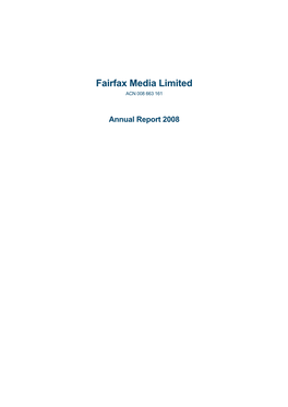 Fairfax Media Limited ACN 008 663 161