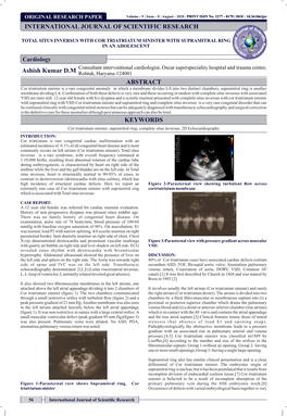 Ashish Kumar D.M ABSTRACT KEYWORDS INTERNATIONAL JOURNAL of SCIENTIFIC RESEARCH