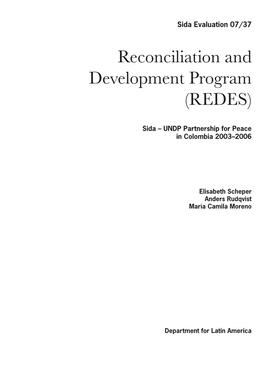 Reconciliation and Development Program (REDES)