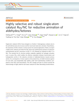 Highly Selective and Robust Single-Atom Catalyst Ru1