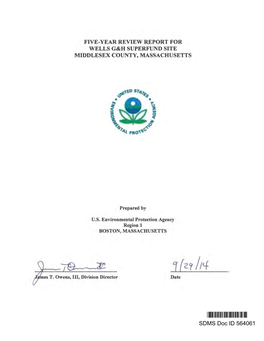 Five Year Review Cycle for the Industri-Plex Superfund Site