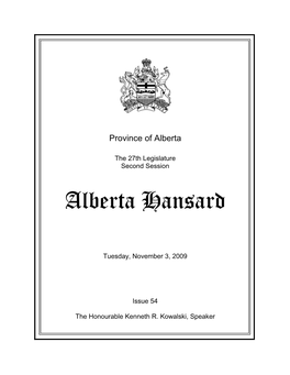 Alberta Hansard