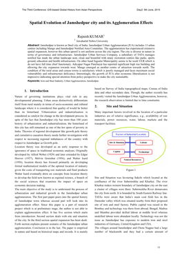 Spatial Evolution of Jamshedpur City and Its Agglomeration Effects