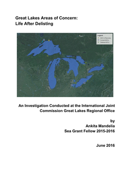 Great Lakes Areas of Concern: Life After Delisting