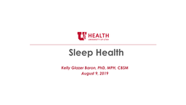 Sleep Health