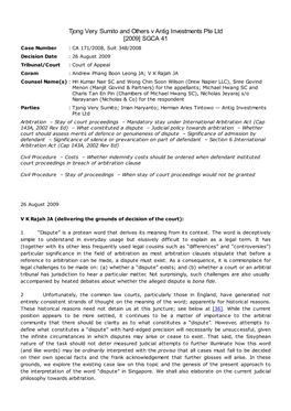 Tjong Very Sumito and Others V Antig Investments Pte Ltd [2009] 4 SLR(R)