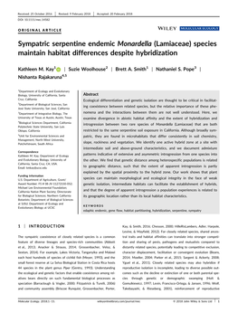 Molecular Ecology