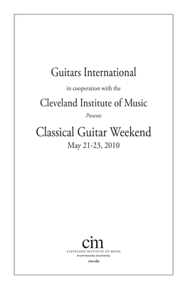 Classical Guitar Weekend May 21-23, 2010