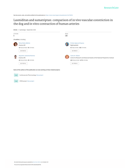 Lasmiditan and Sumatriptan: Comparison of in Vivo Vascular Constriction in the Dog and in Vitro Contraction of Human Arteries