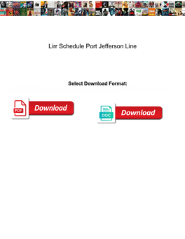 Lirr Schedule Port Jefferson Line