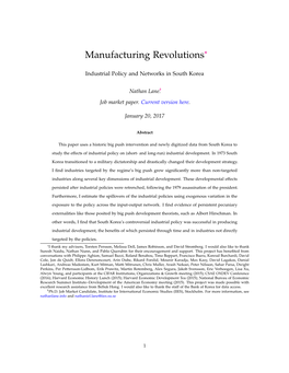 Manufacturing Revolutions – Industrial Policy and Networks In