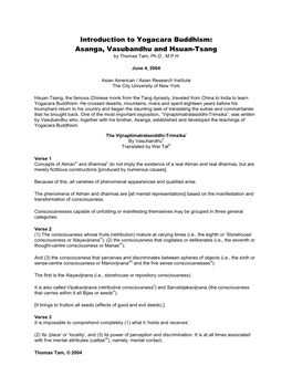 Asanga, Vasubandhu and Hsuan-Tsang by Thomas Tam, Ph.D., M.P.H