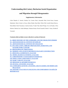 Understanding 6Th-Century Barbarian Social Organization and Migration