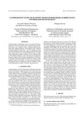 A Comparative Study of Platonic Solid Loudspeakers As Directivity Controlled Sound Sources