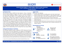 Report Population Mobility & Public Health Risk Mapping Province-5