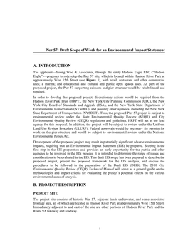 Pier 57: Draft Scope of Work for an Environmental Impact Statement