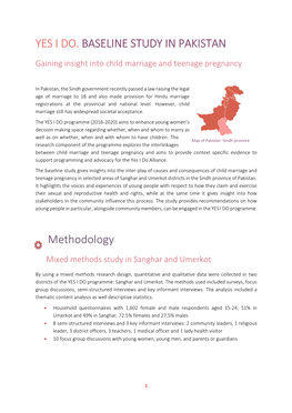 YES I DO. BASELINE STUDY in PAKISTAN Methodology
